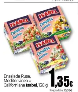 Unide Supermercados ISABEL Ensalada Rusa, Mediterránea o Californiana oferta
