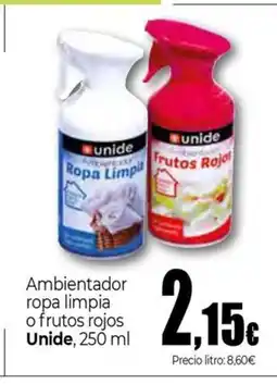 Unide Supermercados UNIDE Ambientador ropa limpia o frutos rojos oferta