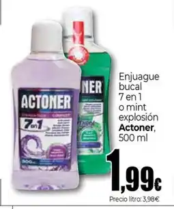 Unide Supermercados ACTONER Enjuague bucal 7 en 1 o mint explosión oferta