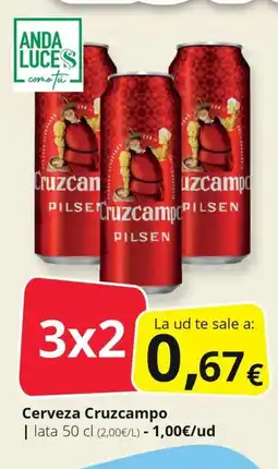 Supermercados MAS CRUZCAMPO Cerveza oferta