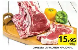 Supermercados MAS Chuleta de vacuno nacional oferta