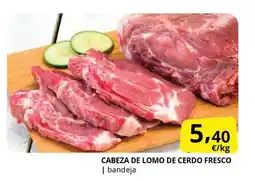 Supermercados MAS Cabeza de lomo de cerdo fresco oferta