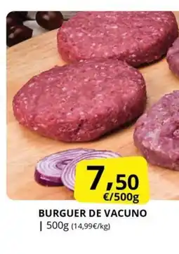 Supermercados MAS Burguer de vacuno oferta