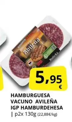 Supermercados MAS HAMBURDEHESA Hamburguesa vacuno avileña igp oferta