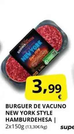 Supermercados MAS HAMBURDEHESA Burguer de vacuno new york style oferta