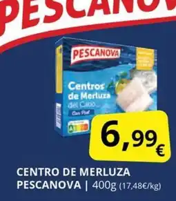 Supermercados MAS PESCANOVA Centro de merluza oferta