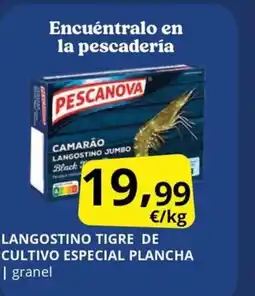 Supermercados MAS Langostino tigre de cultivo especial plancha oferta