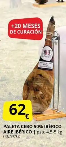 Supermercados MAS Paleta cebo 50% ibérico aire ibérico oferta