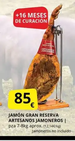 Supermercados MAS Jamón gran reserva artesanos jamoneros oferta