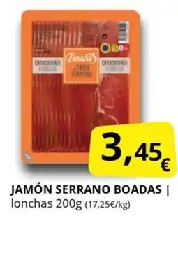 Supermercados MAS Jamón serrano boadas oferta
