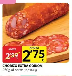 Supermercados MAS Chorizo extra goikoa oferta