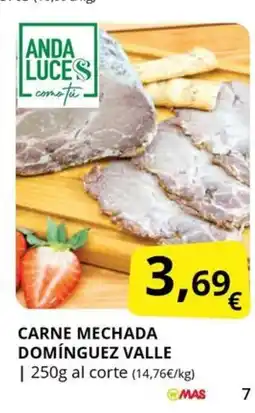 Supermercados MAS Carne mechada domínguez valle oferta