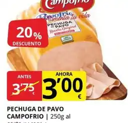 Supermercados MAS CAMPOFRIO Pechuga de pavo oferta