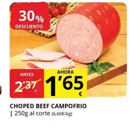 Supermercados MAS CAMPOFRIO Choped beef oferta