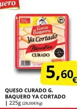 Supermercados MAS Queso curado g. baquero ya cortado oferta