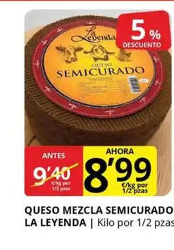 Supermercados MAS LA LEYENDA Queso mezcla semicurado oferta