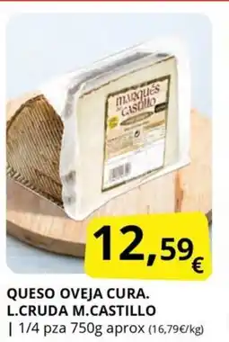 Supermercados MAS Queso oveja cura l.cruda m.castillo oferta
