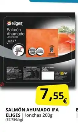 Supermercados MAS IFA ELIGES Salmón ahumado oferta