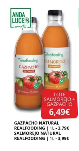 Supermercados MAS REALFOODING Gazpacho natural oferta