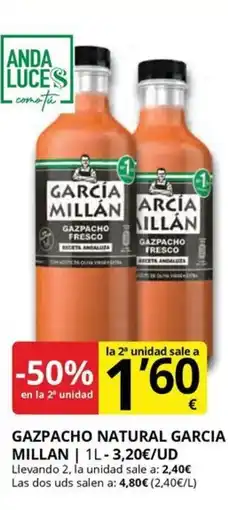 Supermercados MAS GARCIA MILLAN Gazpacho natural oferta