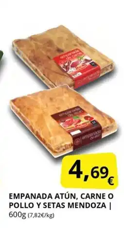 Supermercados MAS Empanada atún, carne o pollo y setas mendoza oferta
