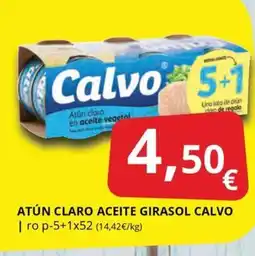 Supermercados MAS CALVO Atún claro aceite girasol oferta