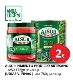 Supermercados MAS ALSUR Pimiento piquillo artesano oferta