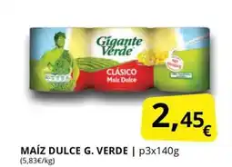 Supermercados MAS Maíz dulce g. verde oferta
