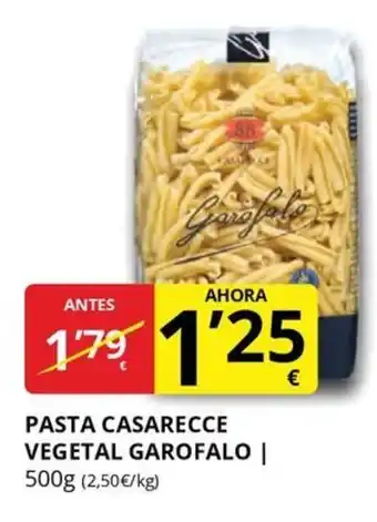 Supermercados MAS GAROFALO Pasta casarecce vegetal oferta