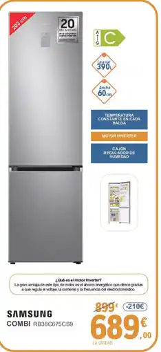 E.Leclerc SAMSUNG Combi rb38c675cs9 oferta