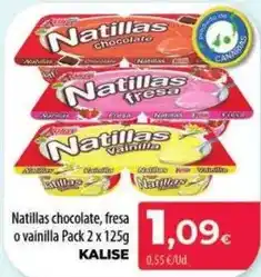 Spar La Palma Kalise - natillas chocolate/ fresa o vainilla oferta