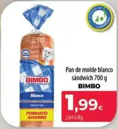 Spar La Palma Bimbo - pan de molde blanco sandwich oferta