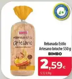 Spar La Palma Bimbo - rebanada estilo artesano brioche oferta