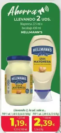 Spar La Palma Hellmann's - mayonesa o bocabajo oferta