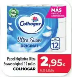 Spar La Palma Colhogar - papel higiénico ultra suave original 12 rollos oferta