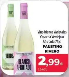 Spar La Palma Faustino rivero - vino blanco varietales cosecha verdejo o afrutado oferta