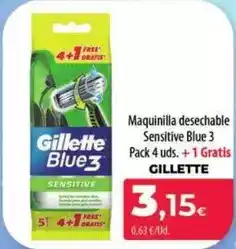 Spar La Palma Gillette - maquinilla desechable sensitive blue 3 oferta