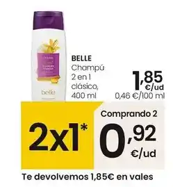 Eroski Belle - champu 2 en 1 clasico oferta