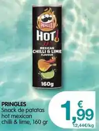 CashDiplo Pringles - snack de patatas hot mexican chilli & lime oferta