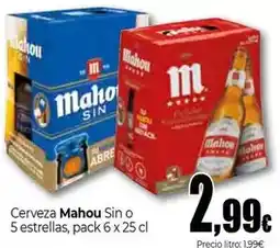 Unide Supermercados Mahou - cerveza sin o 5 estrellas oferta