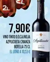 Claudio Azpilicueta - vino tinto d.o.ca.rioja crianza oferta