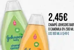 Claudio Johnson's - champú bab o camomila 0% oferta