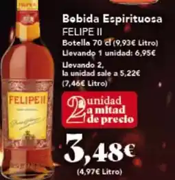Gadis Felipe ii - bebida espirituosa oferta
