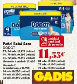 Gadis Dodot - pañal bebe seco oferta