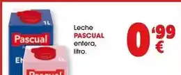 TOP Cash & Carry Pascual - leche entera oferta