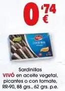 TOP Cash & Carry Vivó - sardinillas en aceite vegetal/ picantes o con tomate oferta