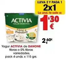 TOP Cash & Carry Danone - activia yogur de fibras o 0% fibras oferta