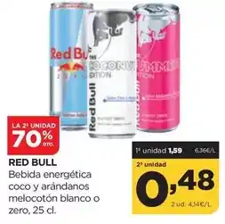 Alimerka Red bull - bebida energética coco y arándanos melocotón blanco o zero oferta