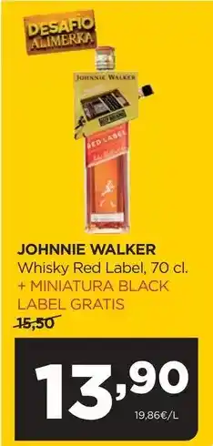 Alimerka Johnnie walker - whisky red label oferta