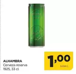 Alimerka Alhambra - cerveza reserva 1925 oferta